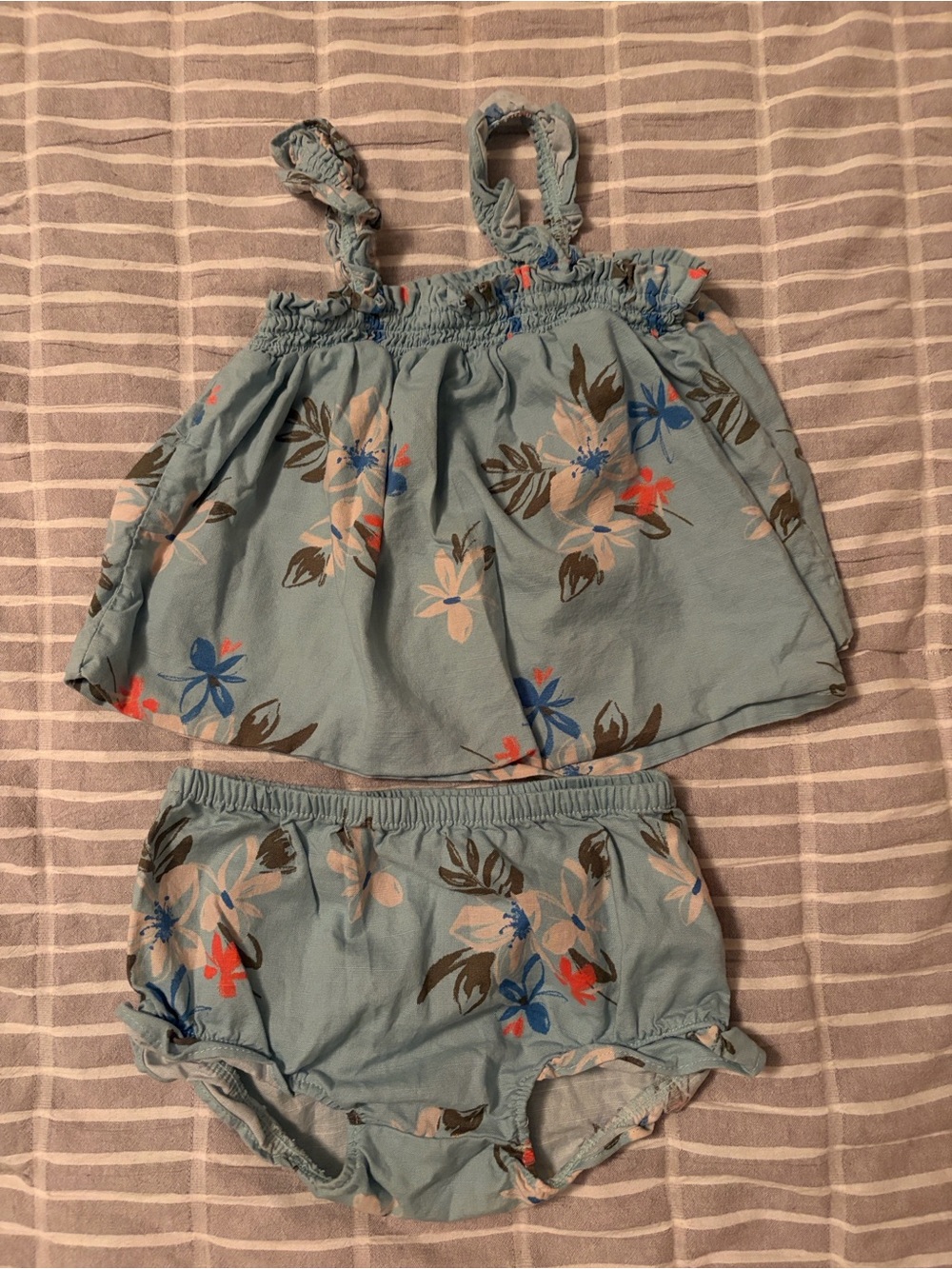 Light Blue Floral Set for Girls